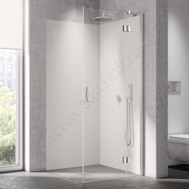 Поворотная душевая дверь для комбинации с ответной частью Kermi Liga LIETR09320VAK