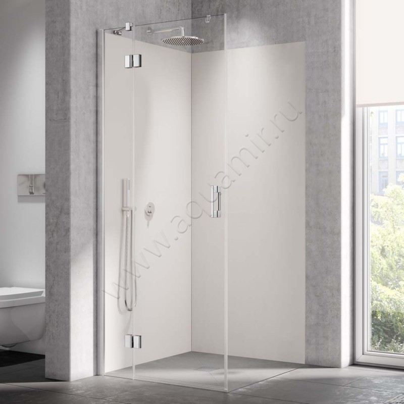 Поворотная душевая дверь для комбинации с ответной частью Kermi Liga LIETL08020VAK