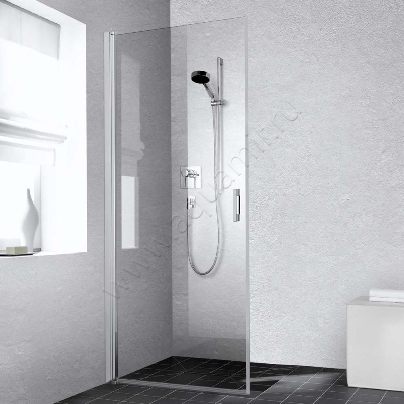 Маятниковая душевая дверь для боковой стенки/боковой двери Kermi Liga LI1EL090201PK