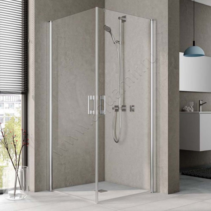 Маятниковая душевая дверь для боковой стенки/боковой двери Kermi Pega PE1EL08020VAK