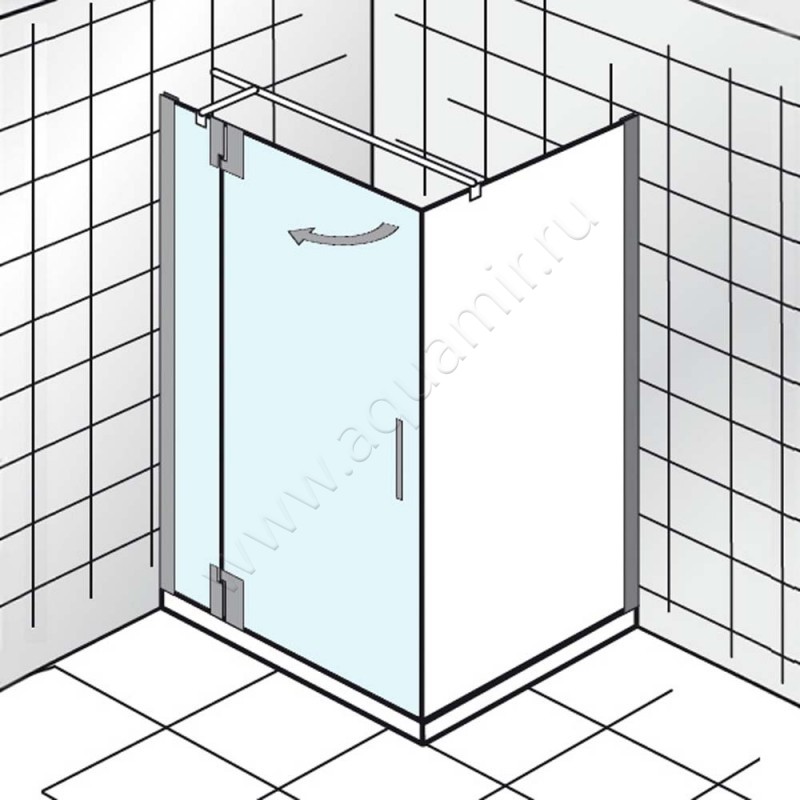 Поворотная душевая дверь для боковой стенки HSK K2P 2170090-41-50#EdLi