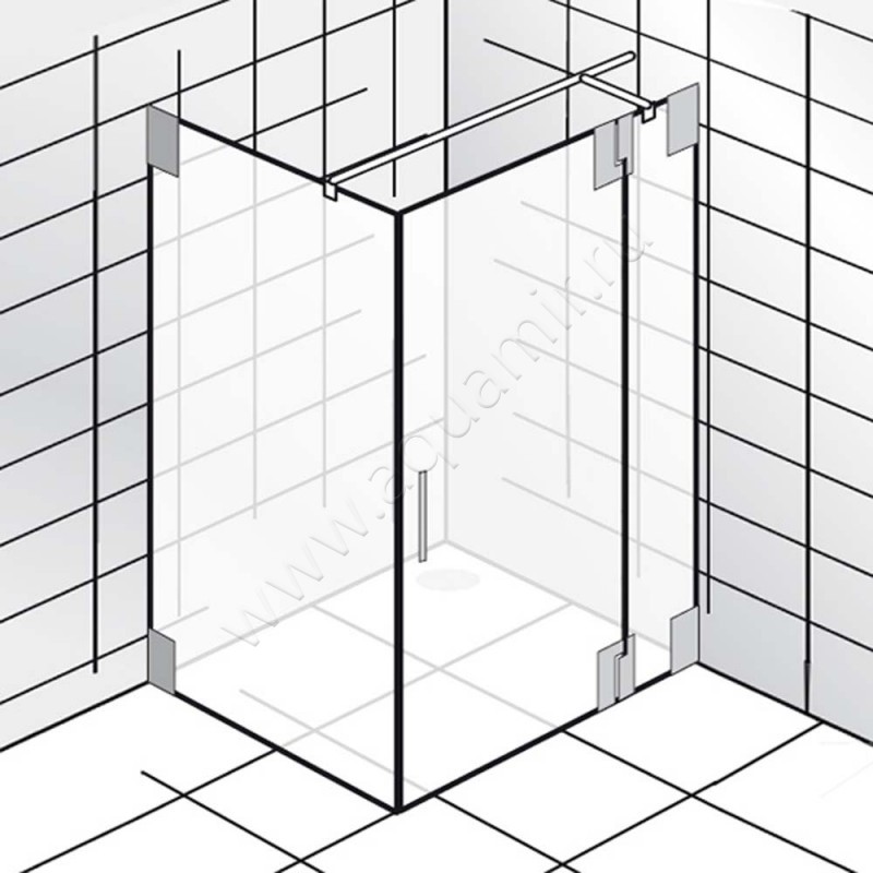 Поворотная душевая дверь для боковой стенки HSK K2 K2.23-41-50#EdRe