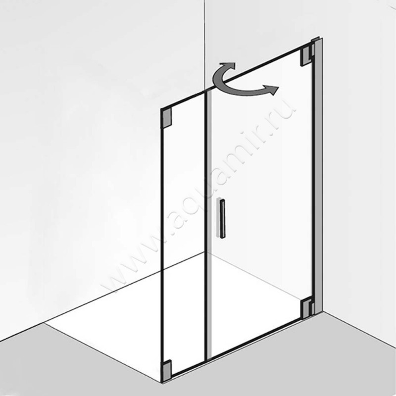 Маятниковая душевая дверь для боковой стенки HSK K2P 2175080-41-50#EdRe
