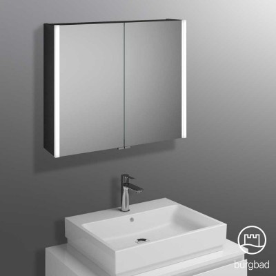 Зеркальный шкаф с подсветкой Burgbad Cube 80.8 см (SPFX080PN458)