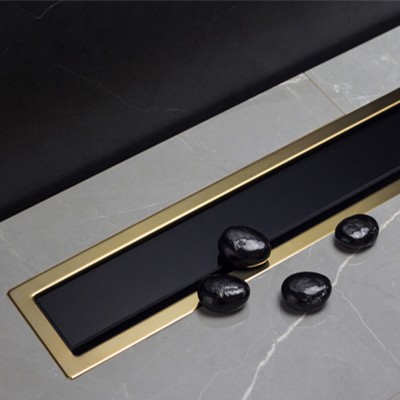Душевой лоток с решеткой Pestan Confluo Premium Gold Black 30 см (13100113)