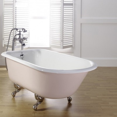 Ванна чугунная Recor Roll top 137x76.5, розовая (ROLL TOP 137, ROLLTOP137)