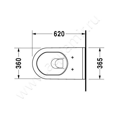 Унитаз подвесной Duravit STARCK 3 2226090000 размеры