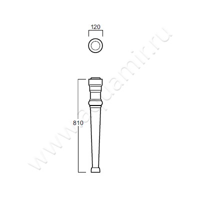 Ножка под раковину Simas Arcade GB 001 размеры