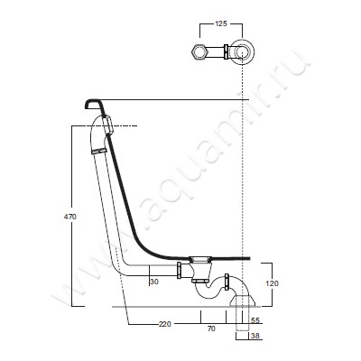 Сифон Simas 120018 размеры