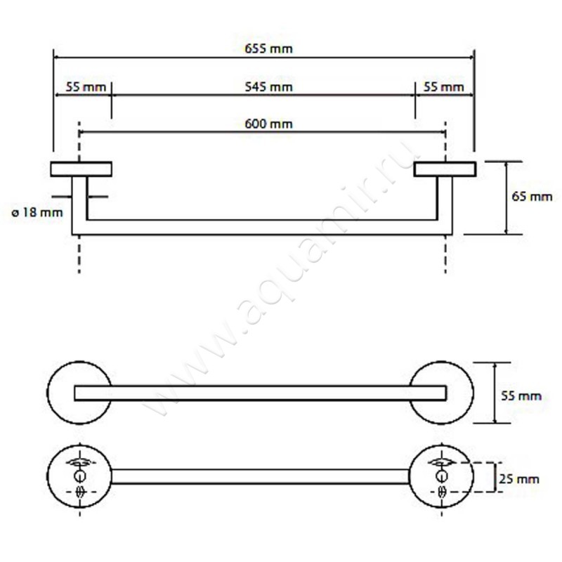 Полотенцедержатель Bemeta Coral 158204042 размеры