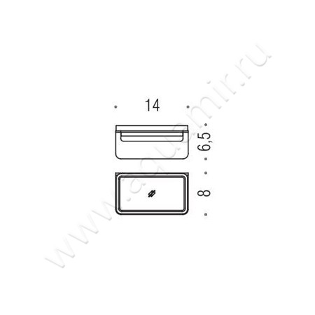 Мыльница настенная Colombo Over B7001.satin/стекло размеры
