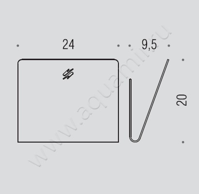 Полка для журналов Colombo Over B7071.satin размеры