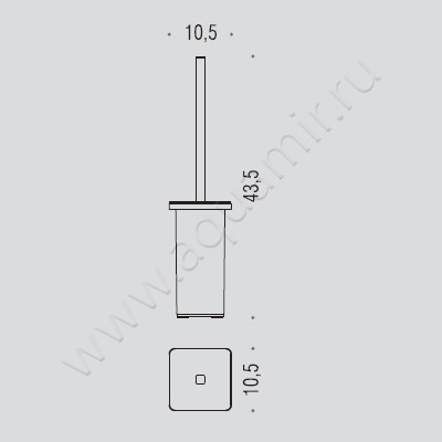 Ершик напольный Colombo Over B7006.sati размеры