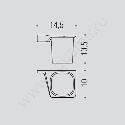 Стакан настенный Colombo Alize B2502 DX размеры