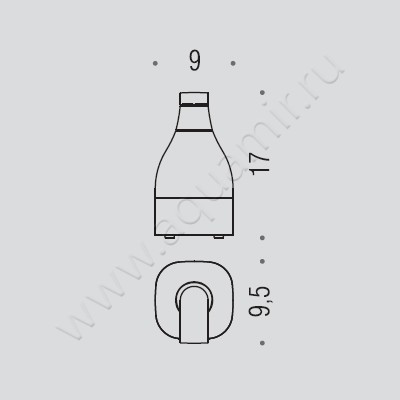 Дозатор Colombo Alize B9331.000 размеры