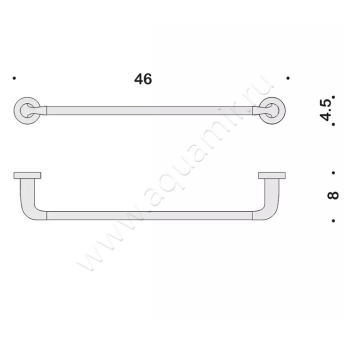 Полотенцедержатель Colombo Basic B2710.000 размеры