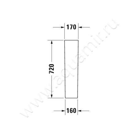 Пьедестал для раковины Duravit DuraStyle 085829 00 00 размеры