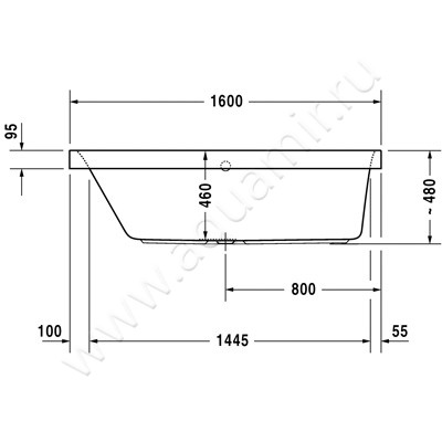 Акриловая ванна Duravit Happy D.2 700308000000000 размеры