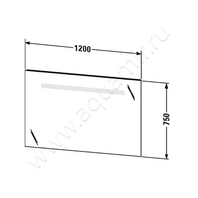 Зеркало с подсветкой Duravit Ketho KT733300000 размеры
