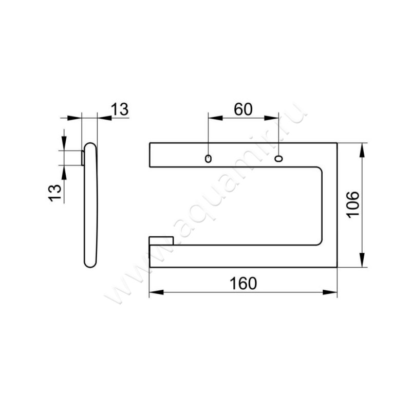 Бумагодержатель Keuco Edition 400 11562130000 размеры