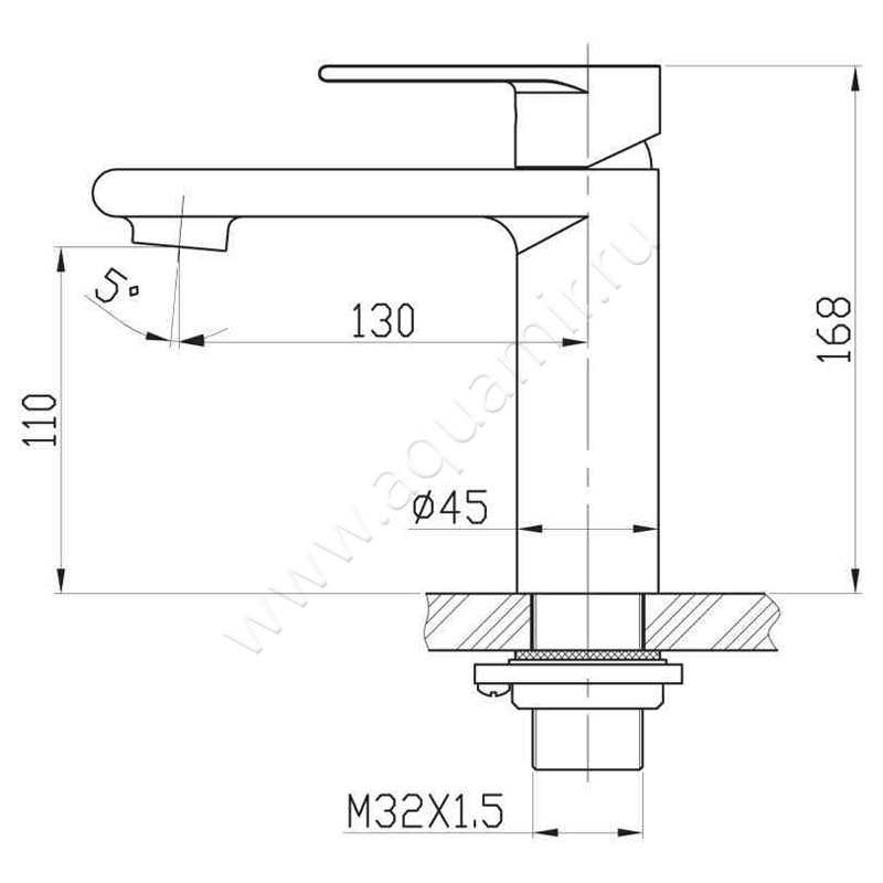 Смеситель для раковины BelBagno NOVA NOV-LVM-IN размеры