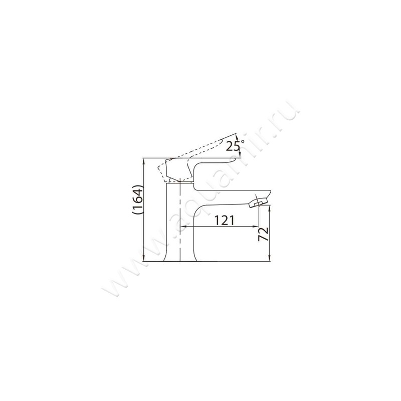Смеситель для раковины BelBagno RENO REN-LVM-CRM размеры