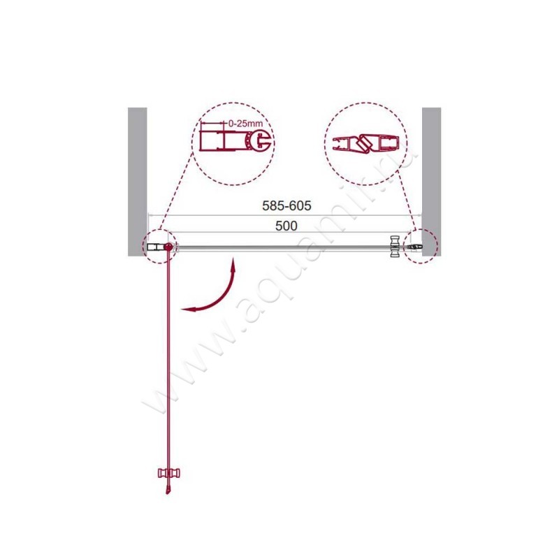 Душевая дверь в нишу BelBagno ETNA ETNA-B-1-60-C-Cr размеры
