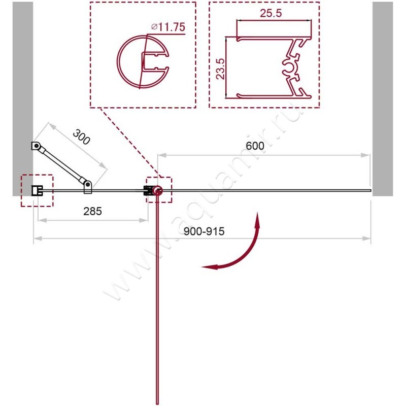 Шторка на ванну BelBagno UNO UNO-V-11-90-150-C-Cr размеры