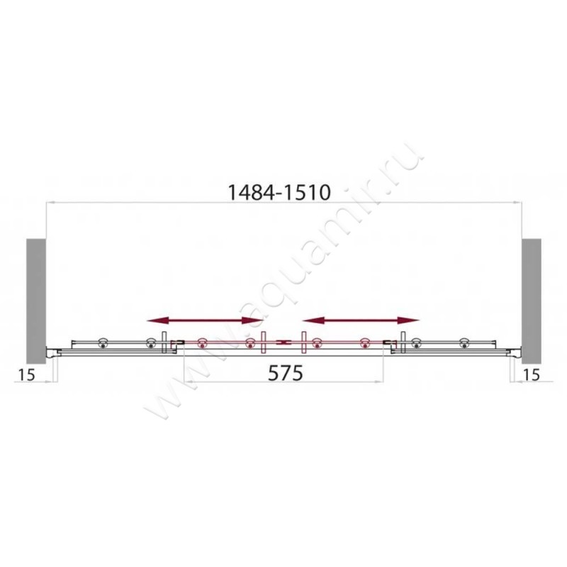 Шторка на ванну BelBagno UNO UNO-VF-2-150-145-M-Cr размеры