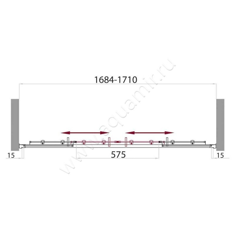 Шторка на ванну BelBagno UNO UNO-VF-2-170-145-P-Cr размеры