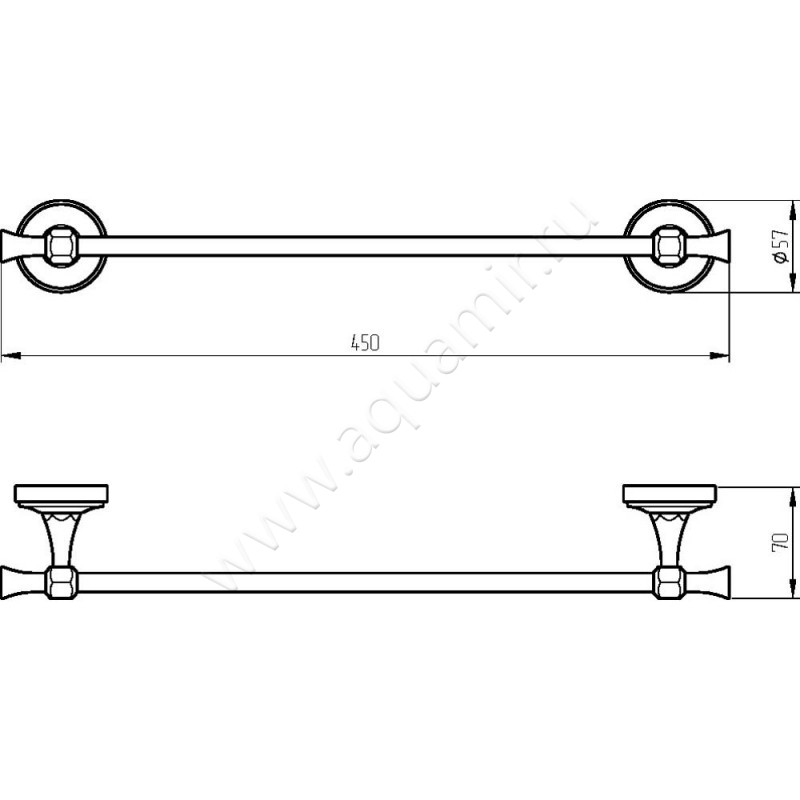 Полотенцедержатель Migliore Fortuna 27660 размеры
