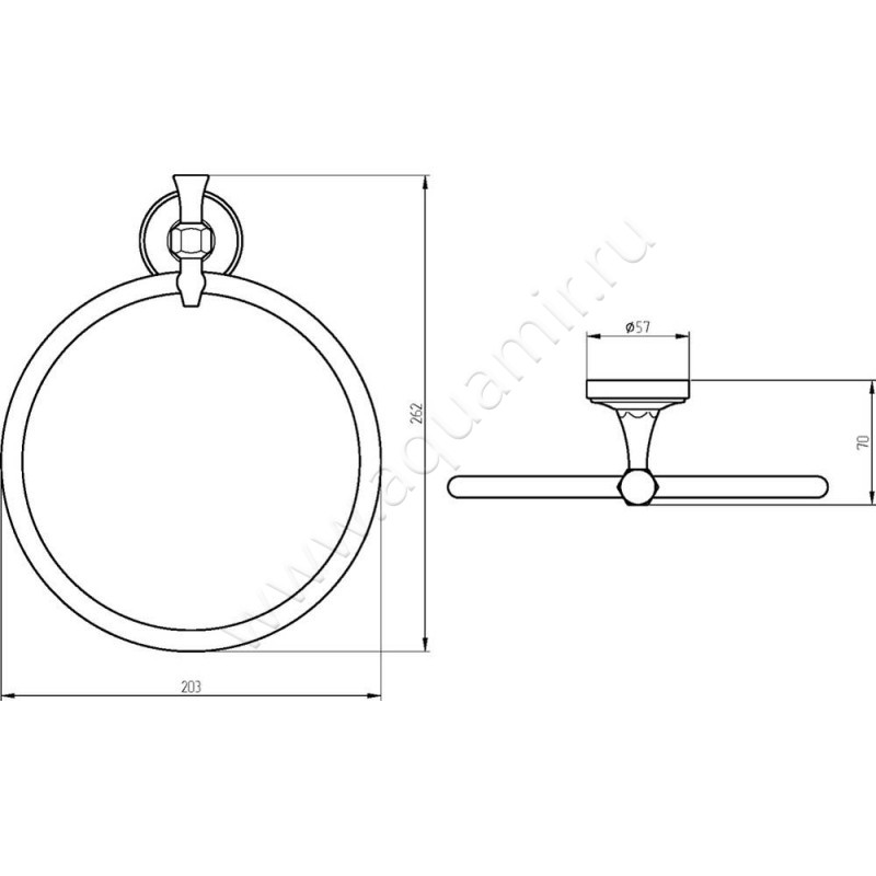 Полотенцедержатель Migliore Fortuna 27686 размеры