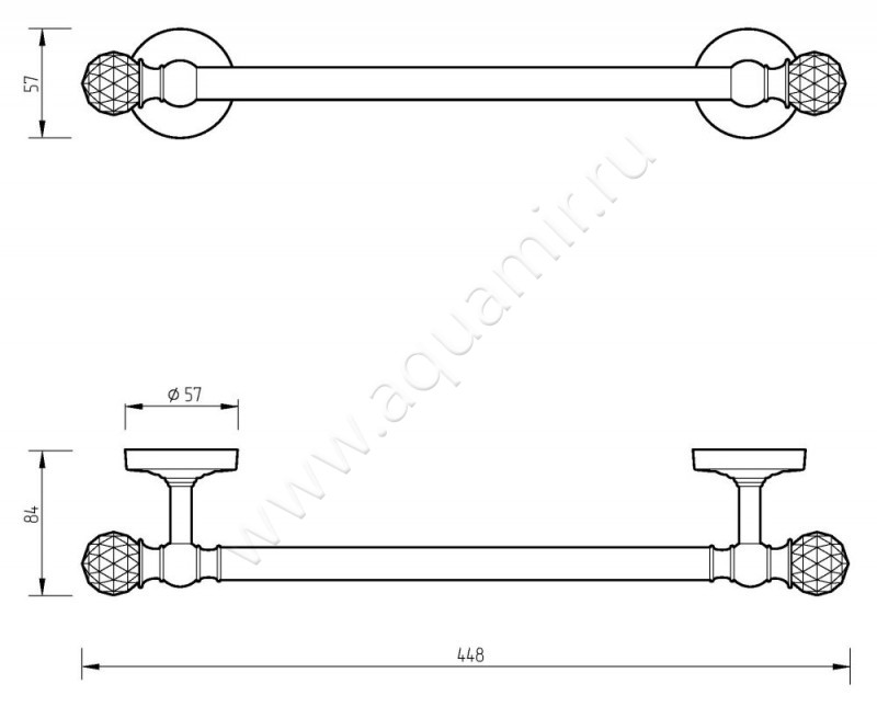 Полотенцедержатель Migliore Amerida 16567 размеры