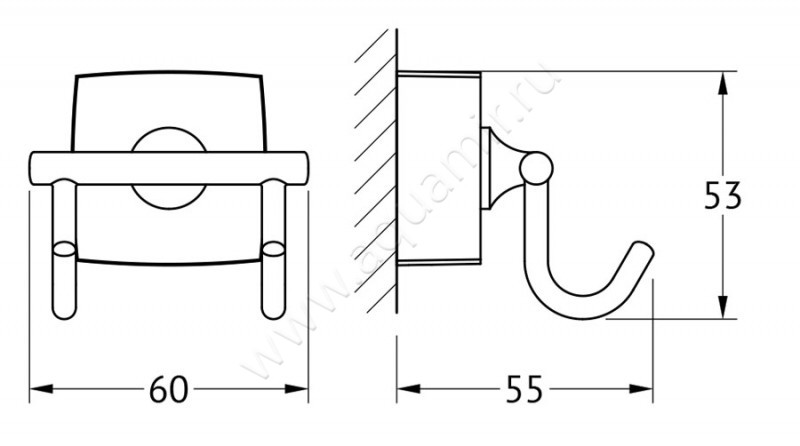 Крючок двойной FBS Esperado ESP 002 размеры