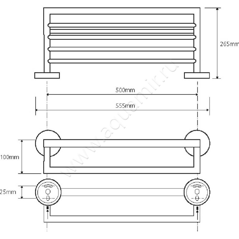 Полка для полотенец Bemeta Omega 104219072 размеры