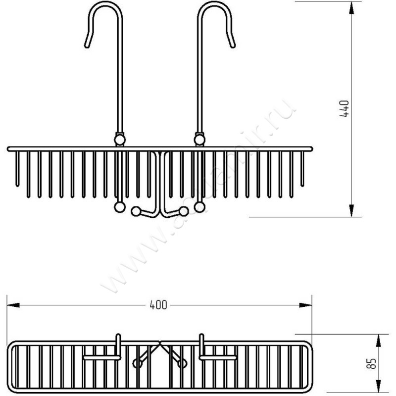 Полка для душа Migliore Complementi 22017 размеры