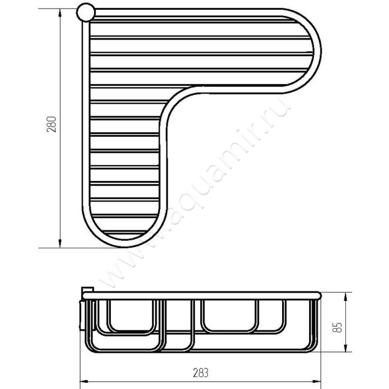 Полка для душа Migliore Complementi 22056 размеры