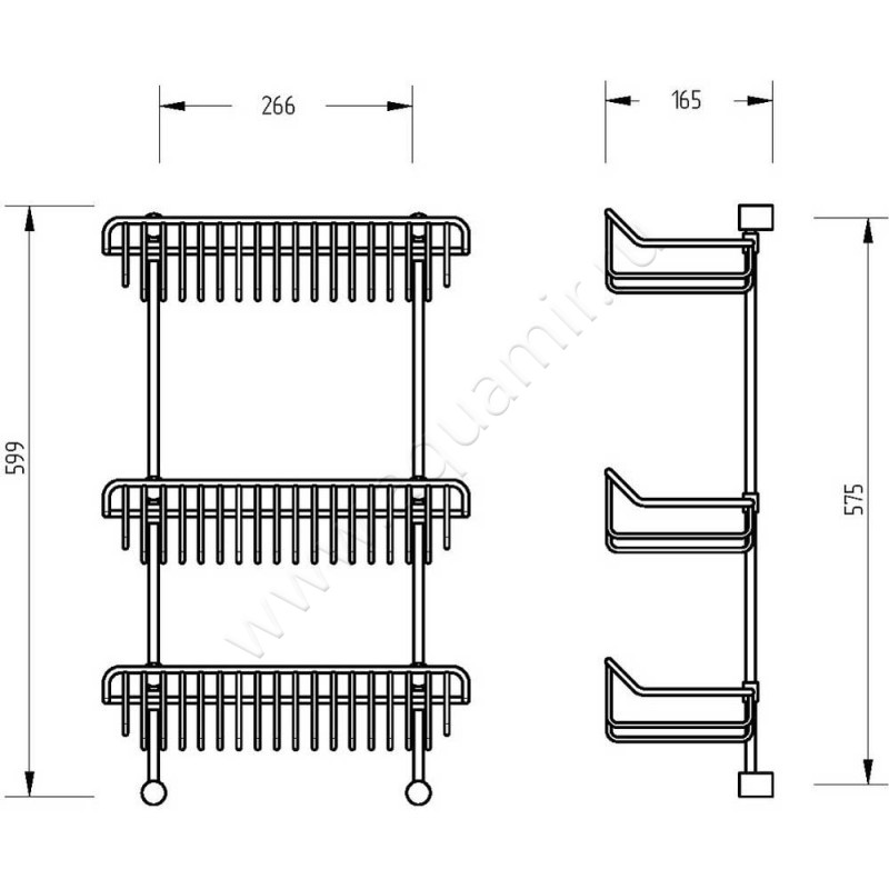 Полка для душа Migliore Complementi 22037 размеры