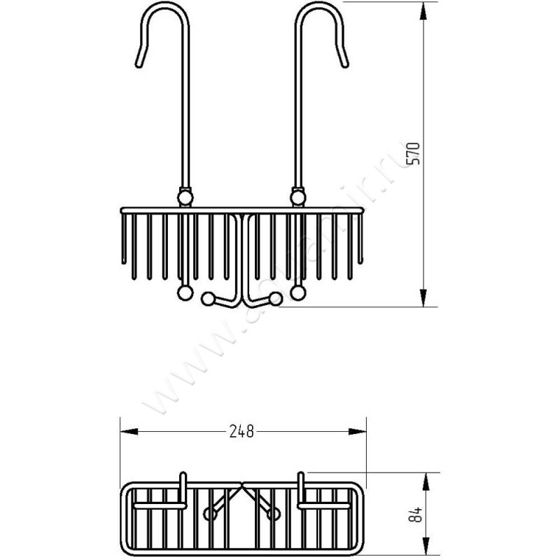 Полка для душа Migliore Complementi 22015 размеры