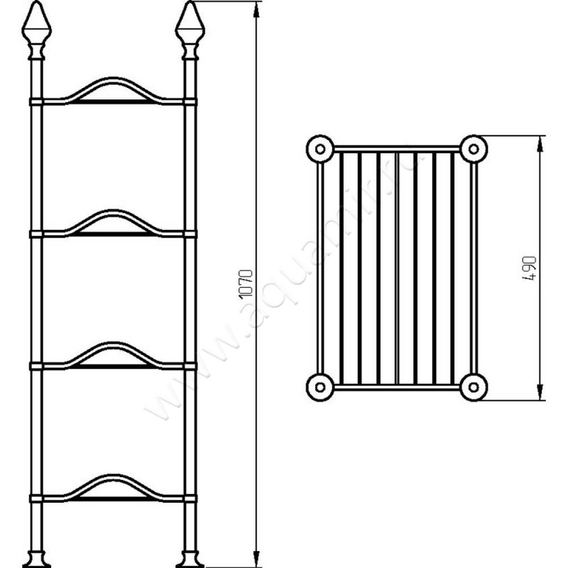 Полка для ванной Migliore Mirella 26627 размеры