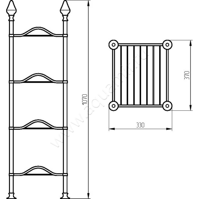 Полка для ванной Migliore Mirella 26361 размеры