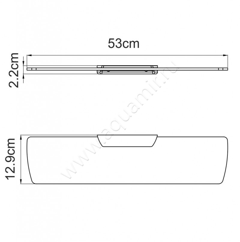 Полка под зеркало Wasserkraft Aisch K-5924 размеры