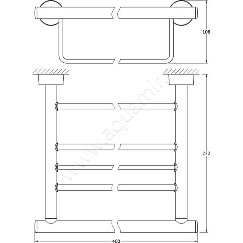 Полка для полотенец FBS Nostalgy NOS040 размеры