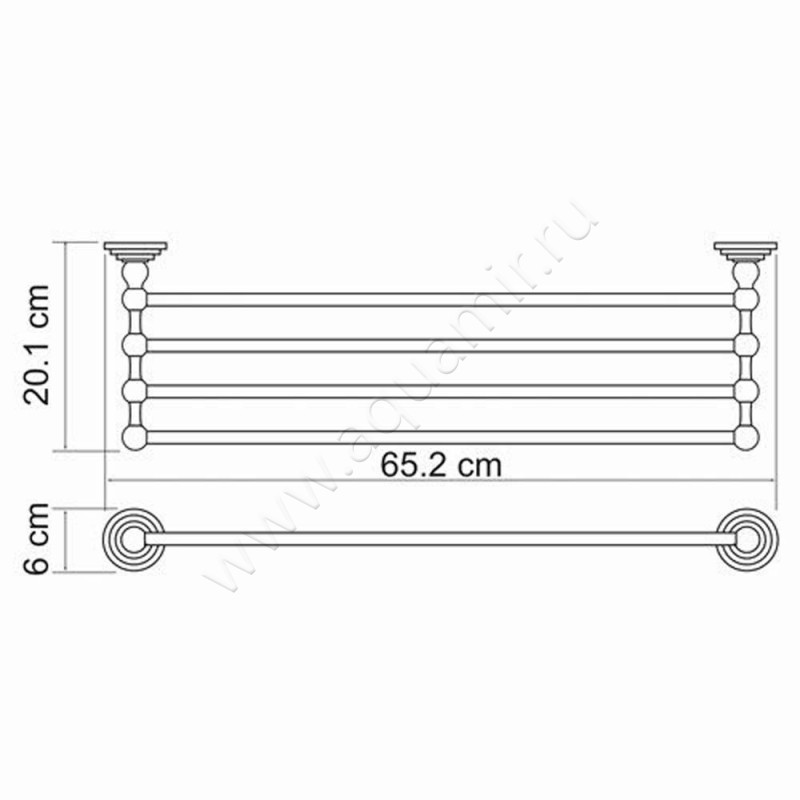 Полка для полотенец Wasserkraft Isar K-7311 размеры