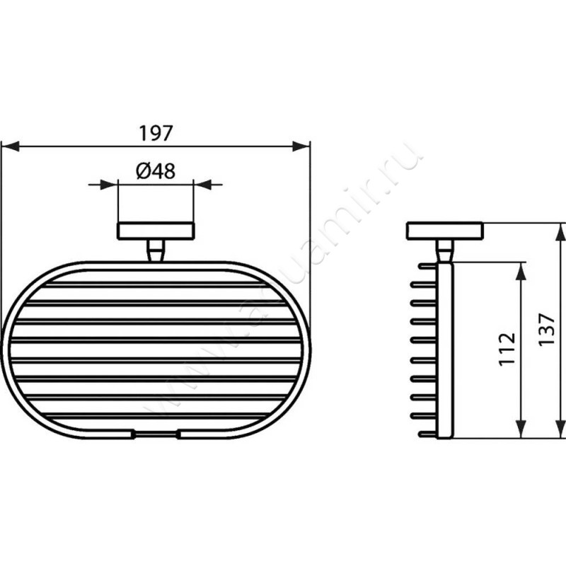 Полка для душа Ideal Standard IOM A9112AA размеры