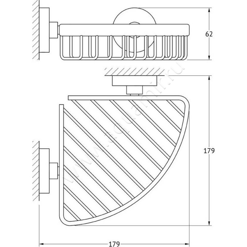 Полкa для душа Artwelle Harmonie HAR 020 размеры