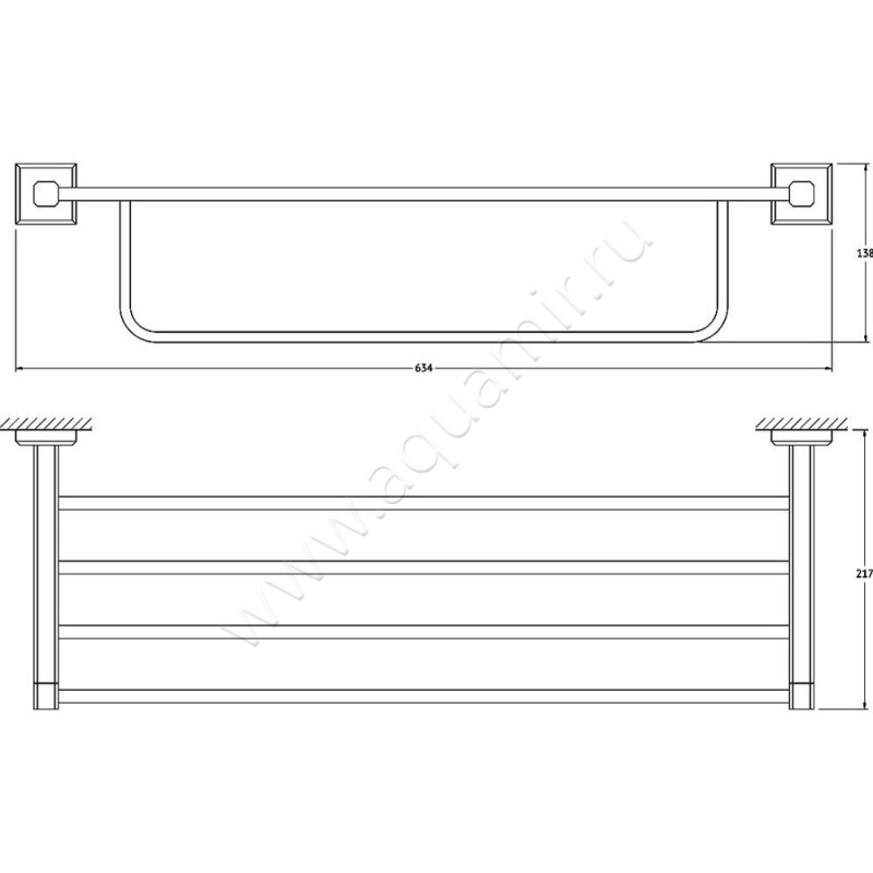 Полка для полотенец Artwelle Hagel 998160 размеры