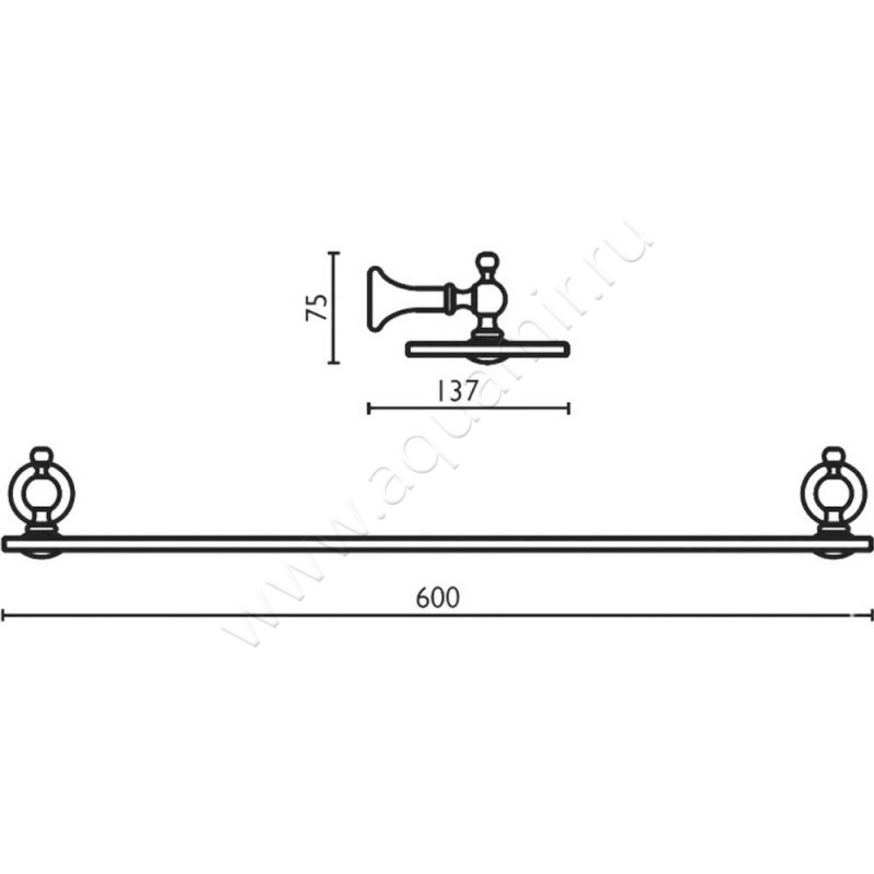 Полка под зеркало Bagno & Associati Regency RE 114 51 размеры