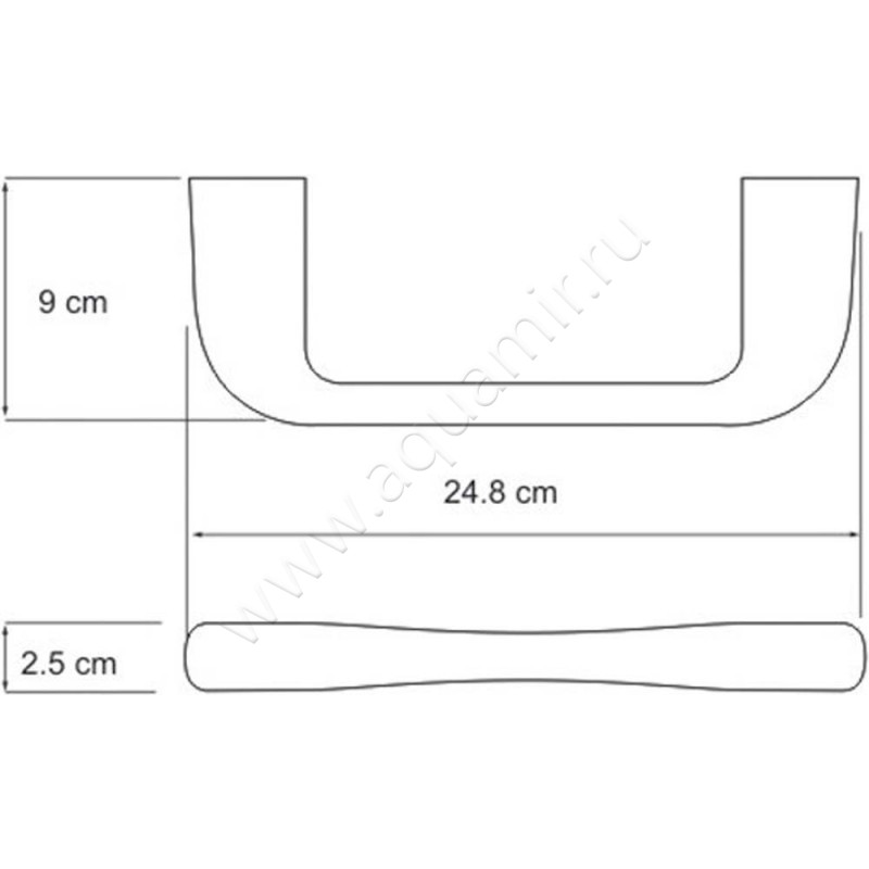 Полотенцедержатель Wasserkraft Berkel K-6832 размеры