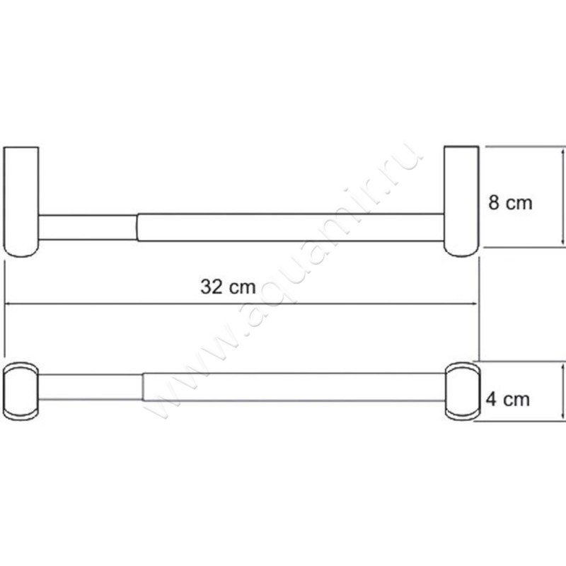 Полотенцедержатель Wasserkraft Berkel K-6891 размеры